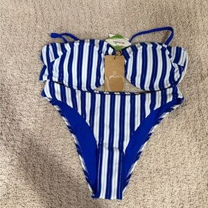 Berlook Navy and White Striped Women’s Bikini